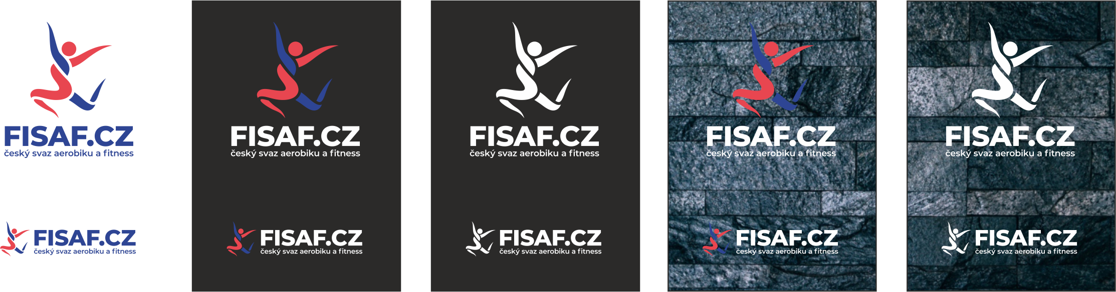 FISAF logo na podkladové barvě
